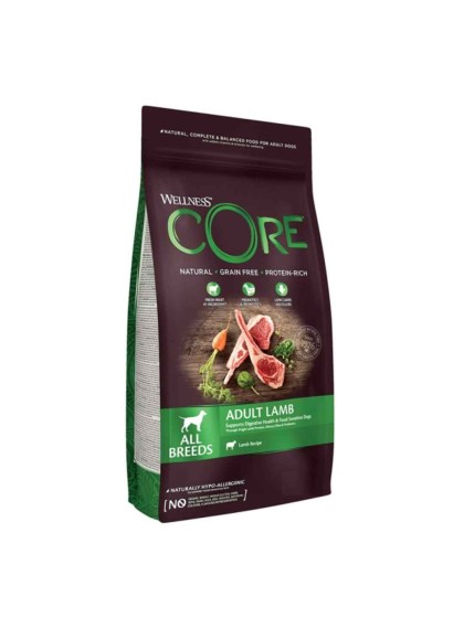Wellness Core Adult Lamb 1.8kg Ξηρά Τροφή χωρίς Σιτηρά για Ενήλικους Σκύλους με Αρνί